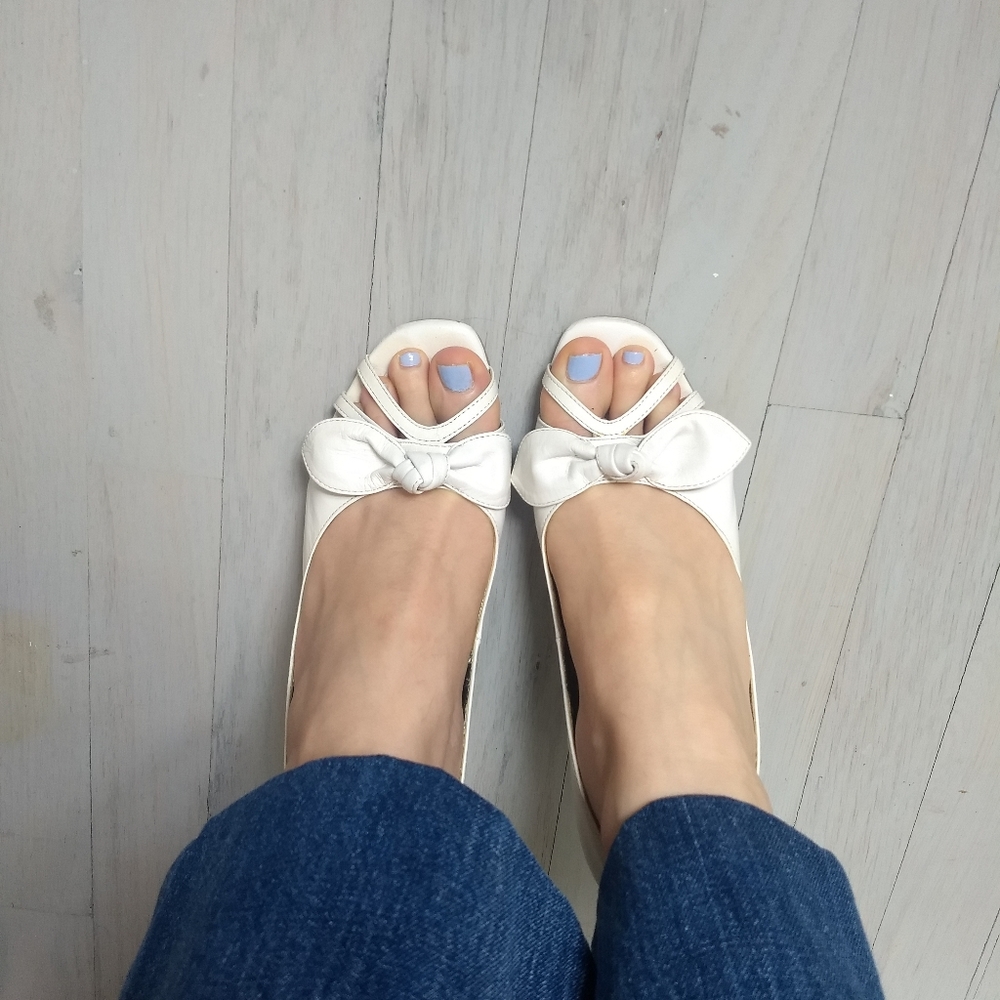 Classic White Leather Heels